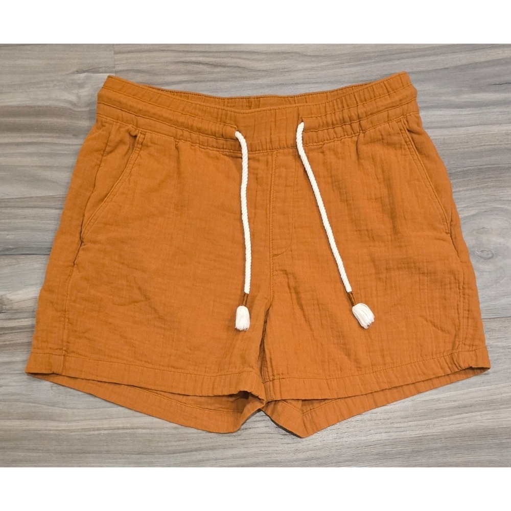 Old Navy Rust Orange Drawstring Shorts Size Small Cotton Casual Summer Shorts